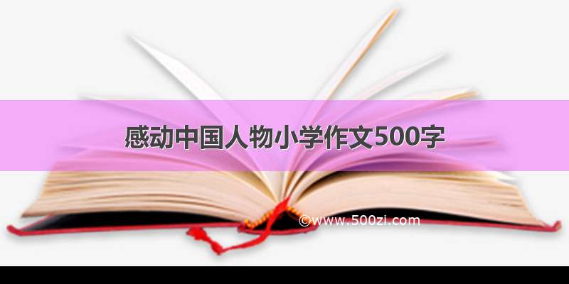 感动中国人物小学作文500字