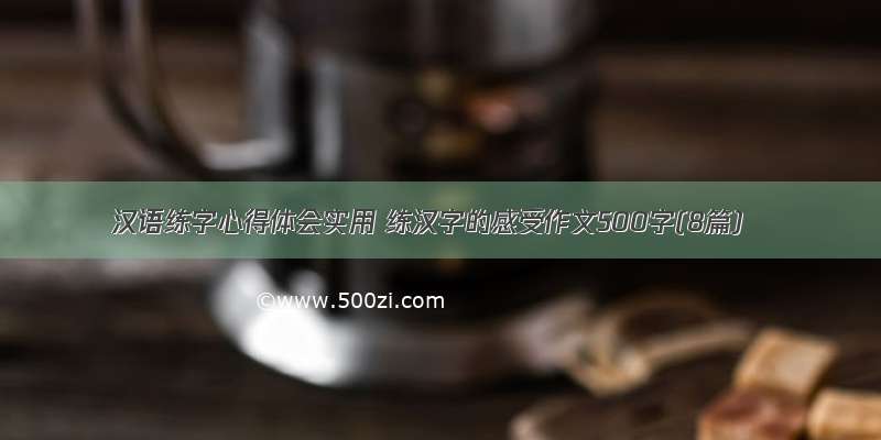 汉语练字心得体会实用 练汉字的感受作文500字(8篇)