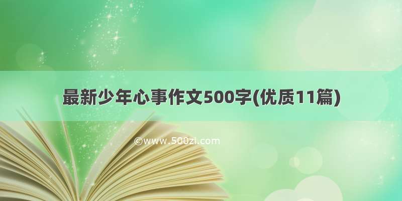 最新少年心事作文500字(优质11篇)