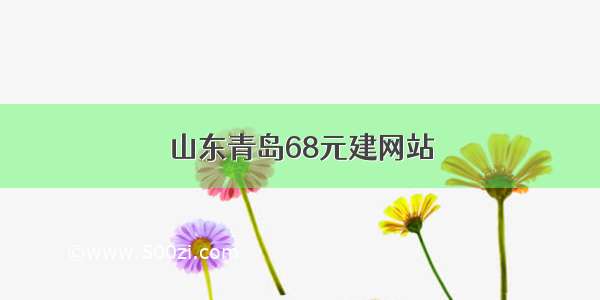 山东青岛68元建网站