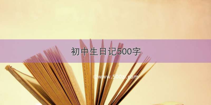 初中生日记500字