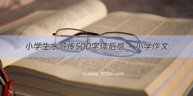 小学生水浒传500字读后感 - 小学作文