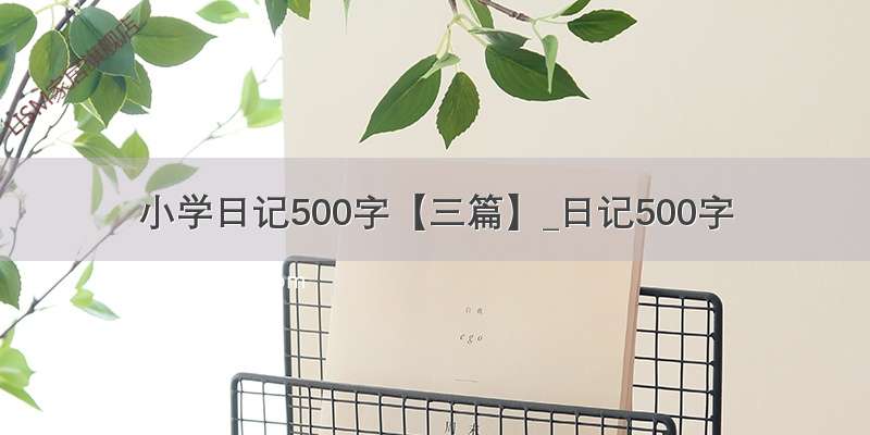 小学日记500字【三篇】_日记500字