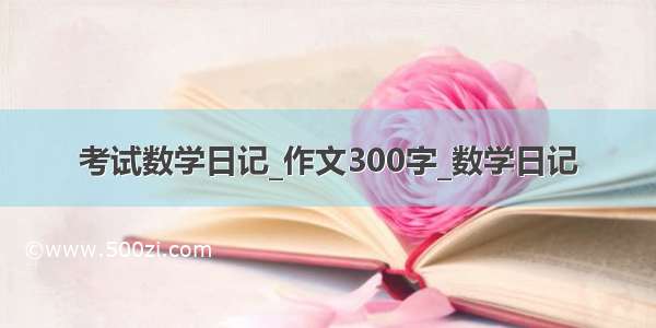 考试数学日记_作文300字_数学日记