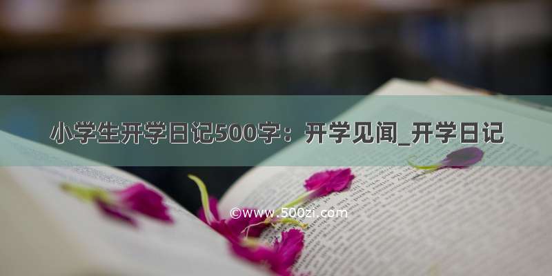 小学生开学日记500字：开学见闻_开学日记