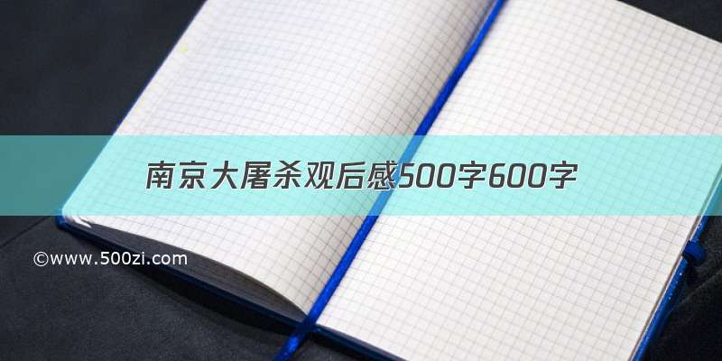 南京大屠杀观后感500字600字