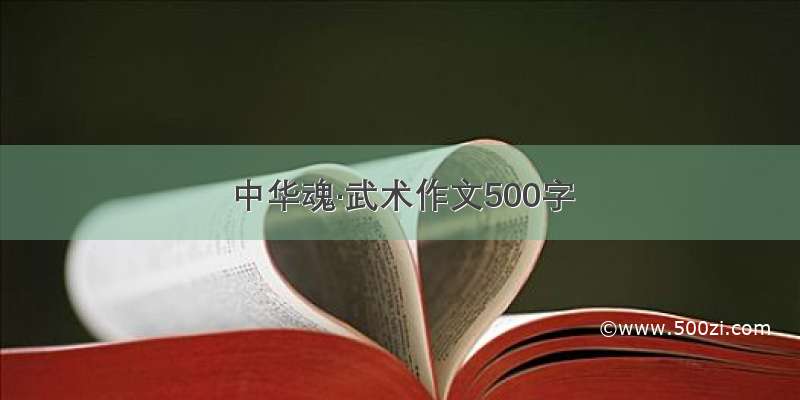 中华魂·武术作文500字