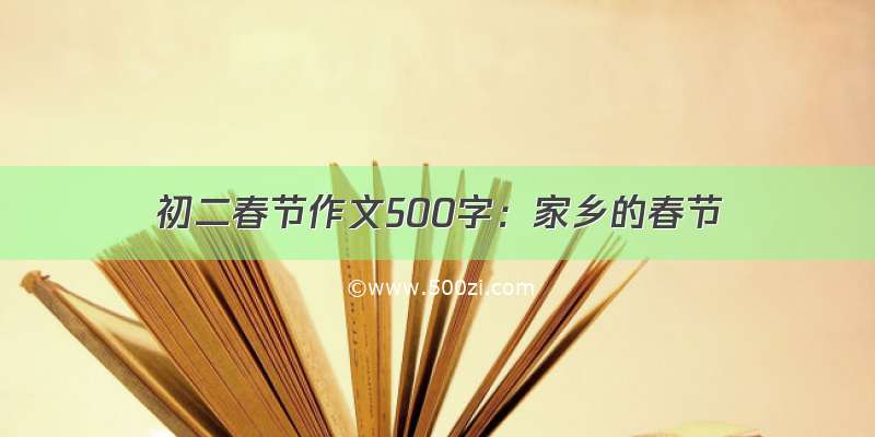初二春节作文500字：家乡的春节